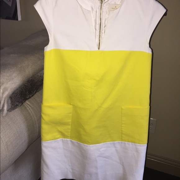 kate spade white colorblock dress